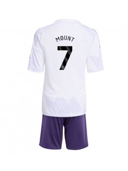 Manchester United Mason Mount #7 Replika Borta Kläder Barn 2025-26 Kortärmad (+ byxor)
